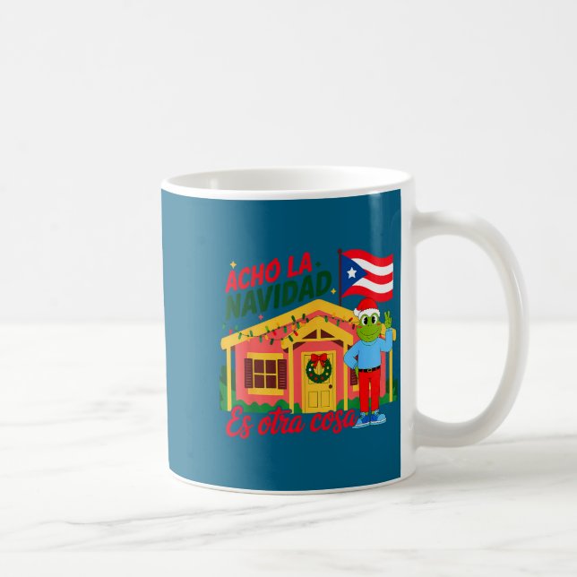 Acho La Navidad Es Otra Cosa Boricua Christmas Vib Kaffemugg (Höger)