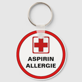 Achtung - Aspirin Allergie Nyckelring