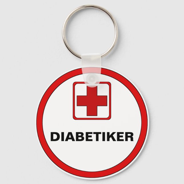 Achtung – DIABETIKER Nyckelring (Framsida)