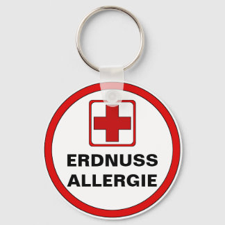 Achtung - ERDNUSS Allergie Nyckelring