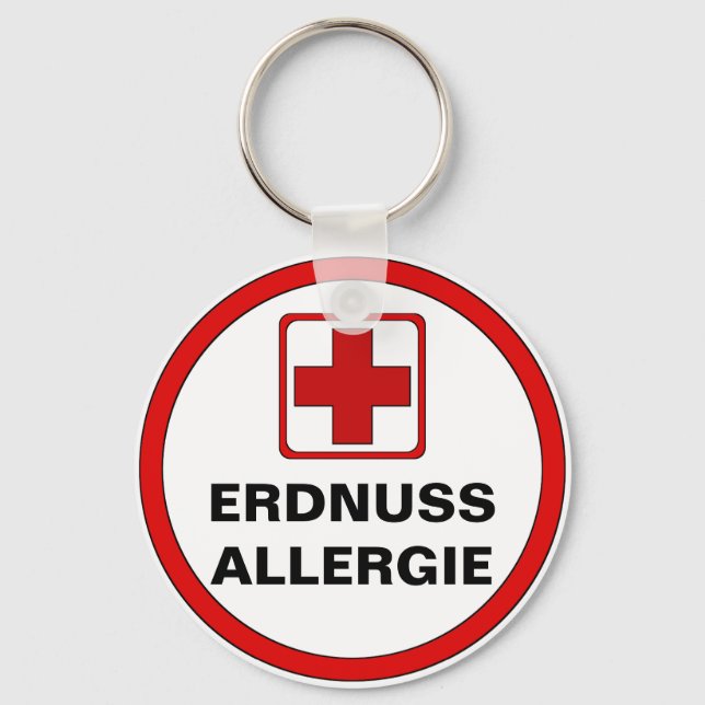 Achtung - ERDNUSS Allergie Nyckelring (Framsida)