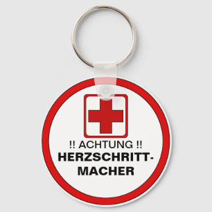 ACHTUNG! Herzschrittmacher Nyckelring