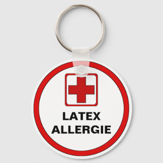 Achtung - Latex Allergie Nyckelring