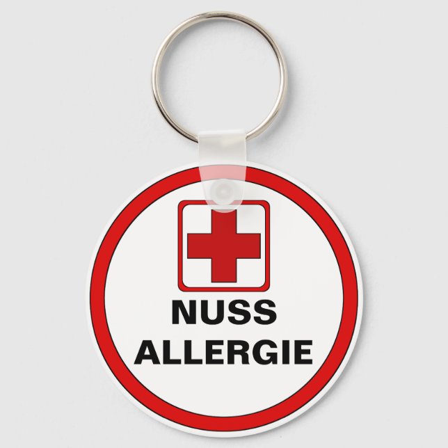 Achtung - NUSS Allergie Nyckelring (Framsida)