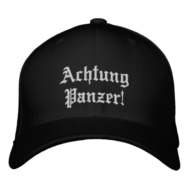 Achtung Panzer! Cap/Hat Broderad Keps (Framsida)