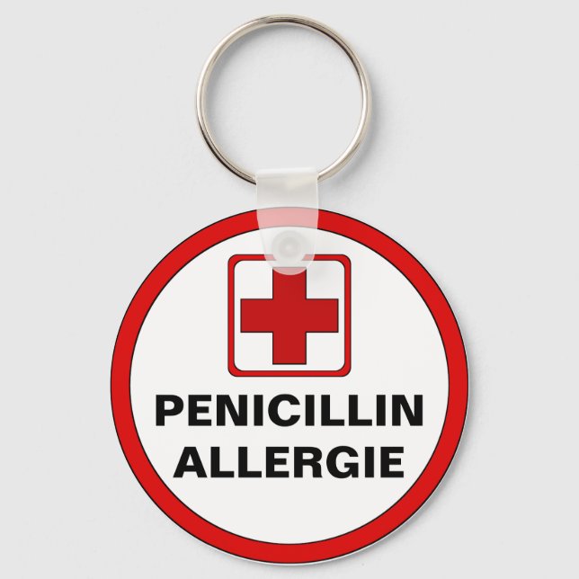 Achtung - Penicillin Allergie Nyckelring (Framsida)