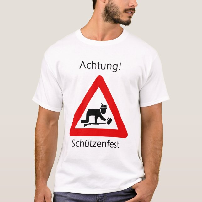 Achtung! Schutzenfest Tee Shirt (Framsida)