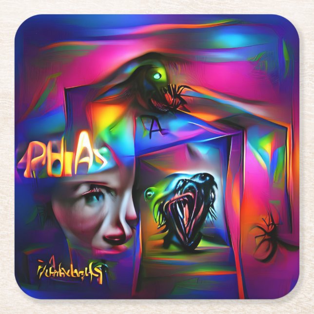 Achulfobi Underlägg Papper Kvadrat (Framsidan)