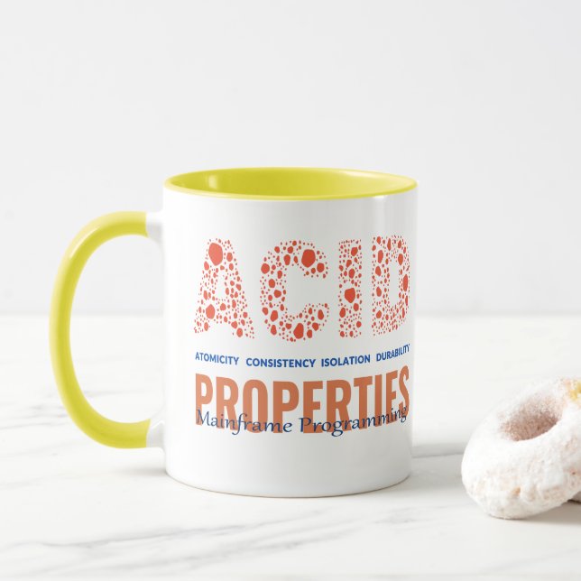ACID-egenskaper i stordatorprogrammering Mugg (Med munk)