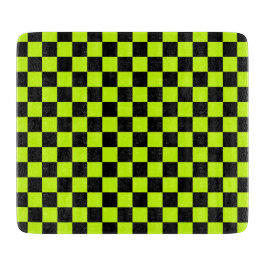 Acid green black checkerboard pattern