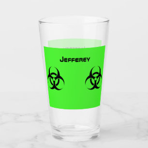 Acid Grönt Gift biohazard Personalize Namn Beer Glaskopp
