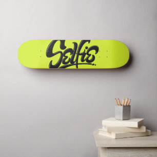 Acid Grönt Graffiti Selfie Street Art Lettering Skateboard Bräda 19,5 Cm