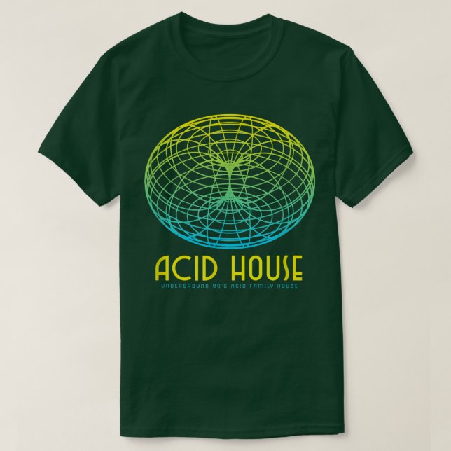Acid House 90s Rave Classic House Music  T Shirt (Design framsida)