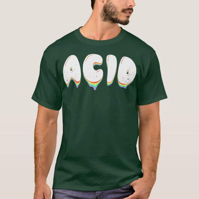 Acid House Techno DJ Rave Premium T Shirt (Framsida)