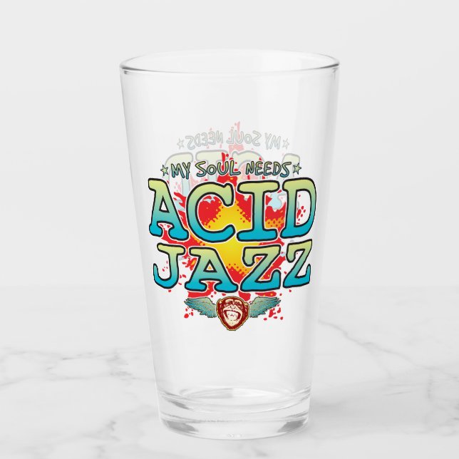 Acid Jazz Soul Glass Tumbler Glaskopp (Framsida)