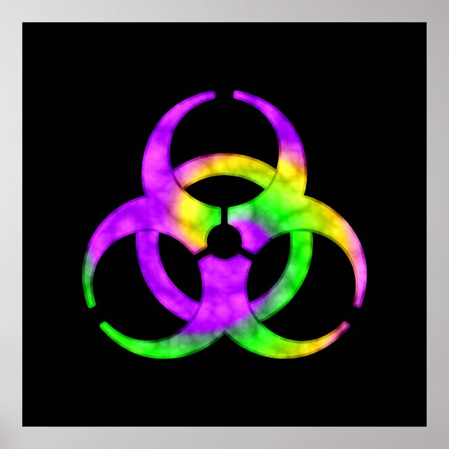 Acid Spiral Biohazard Symbol Poster (Framsidan)