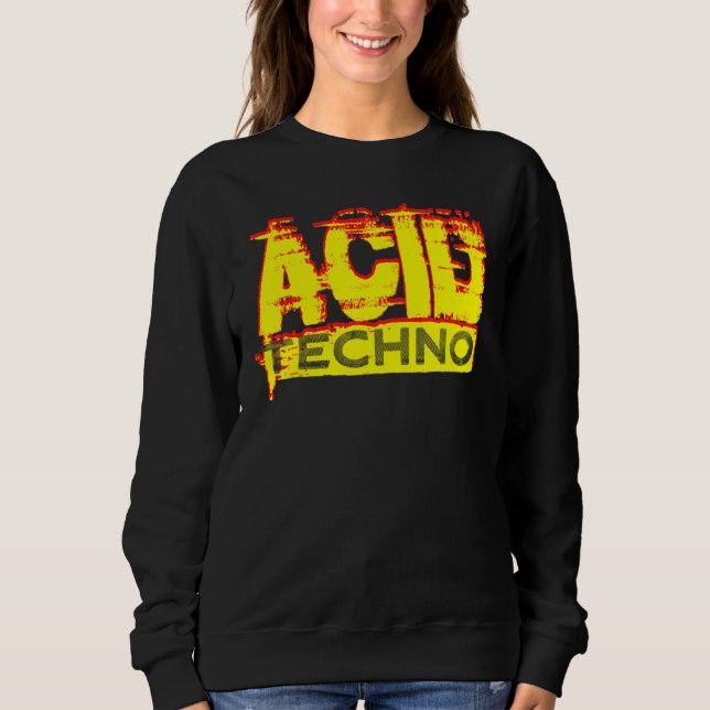 Acid Techno 303 Rave DJ Bassline Clubbing Festival T Shirt (Framsida)