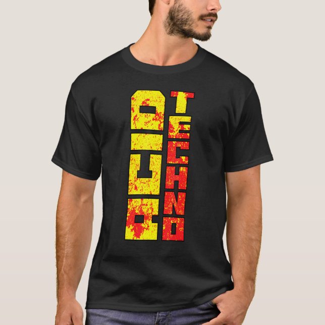 Acid Techno Acidcore Rough Remix T Shirt (Framsida)
