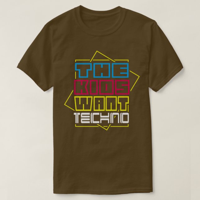 Acid Techno Music Electronic Techno Dance Fan  T Shirt (Design framsida)