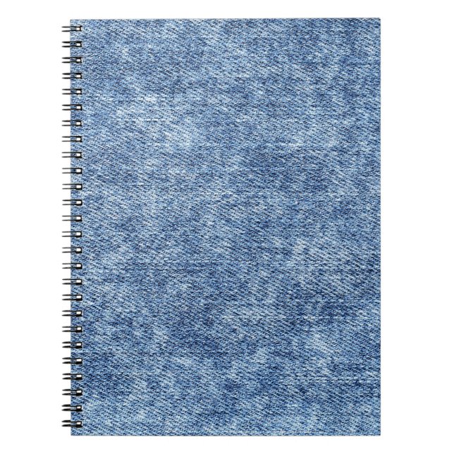 Acid tvättar blå denim, nära struktur. anteckningsbok (Framsidan)
