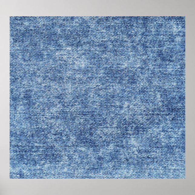 Acid tvättar blå denim, nära struktur. poster (Framsidan)