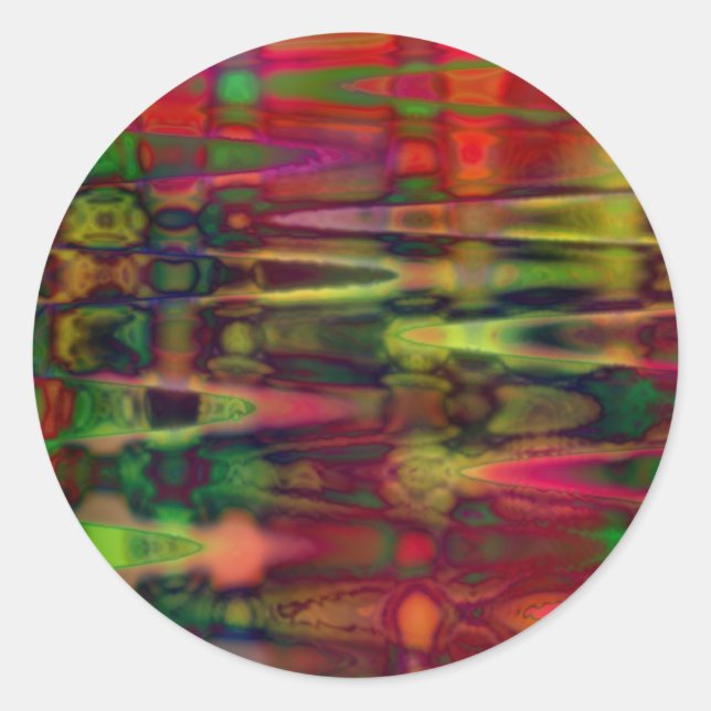 Acid Vatten Runt Klistermärke (Framsida)