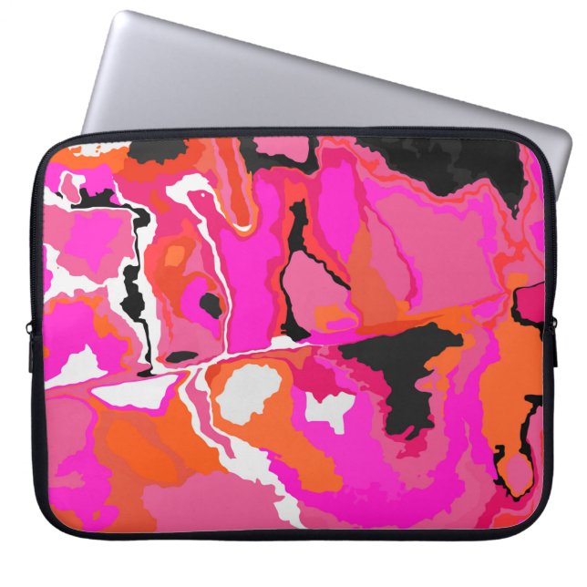 Acid Vivid Digital Psychedelic Bright Background.  Laptop Fodral (Framsidan)