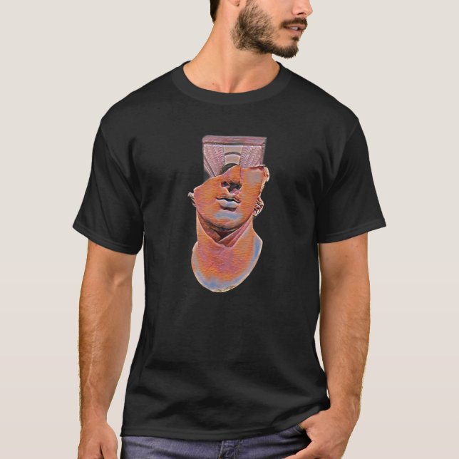 Acient Greece Statue Abstrakt Teacher 39 T Shirt (Framsida)