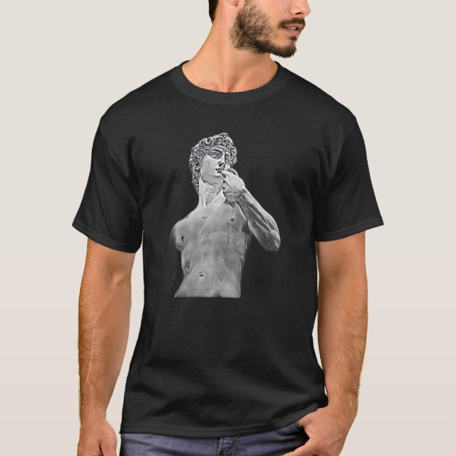 Acient Greece Statue Abstrakt Teacher 43 T Shirt (Framsida)