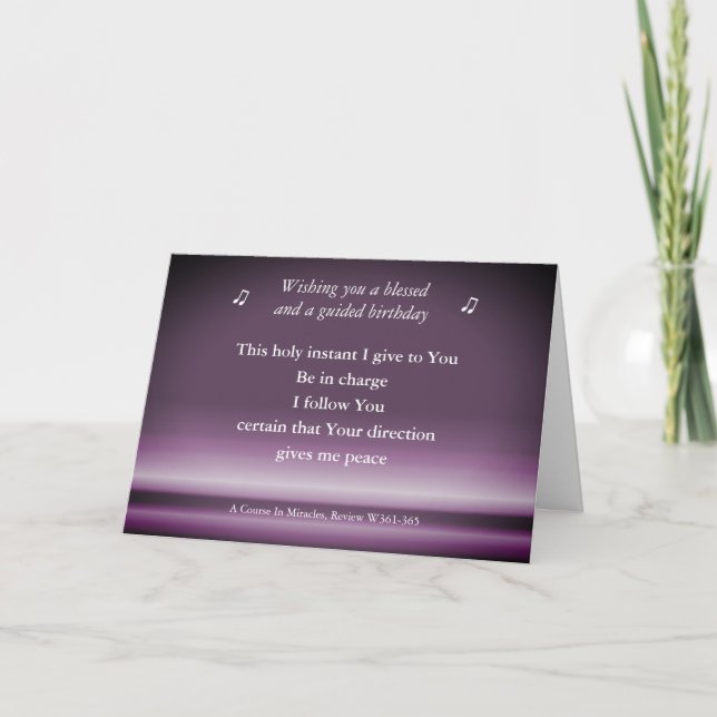 ACIM-födelsedagskort Den här Heligan - omedelbar Kort (Framsida)