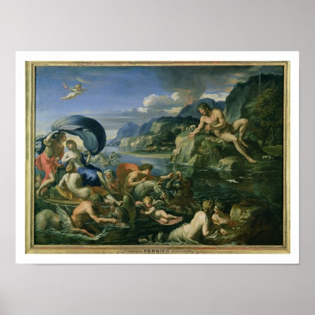 Acis och Galetea Gömmande från Giant Polyphemus Poster (Framsidan)