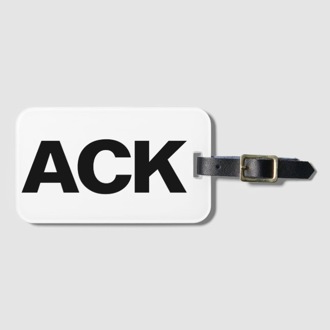 ACK LUGGAGE TAG BAGAGEBRICKA (Framsida horisontal)