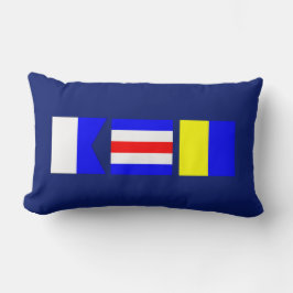 ACK Nantucket Nautical Flagga Lumbarkudde