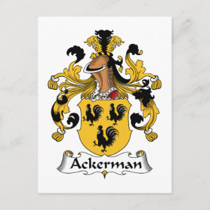Ackerman Family Crest Vykort