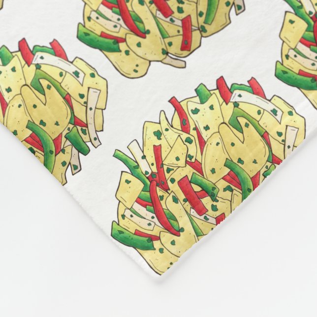 Acket och Saltfish Cod Jamaican Caribbean Food Fleecefilt (Hörn)