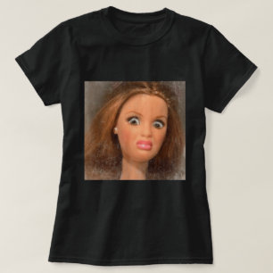 äcklig Doll Ansikte Funny Meme T Shirt