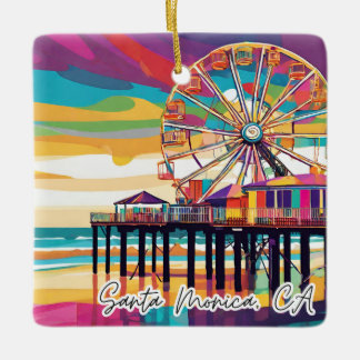 Äcklig julprydnad Santa Monica, CA Julgransprydnad Keramik