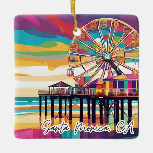 Äcklig julprydnad Santa Monica, CA Julgransprydnad Keramik (Framsida)