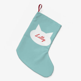 Äckning av modern katt-Personlig-julpet Liten Julstrumpa
