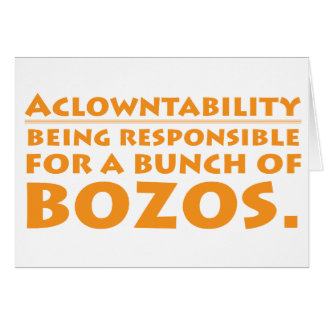 Aclowntability Hälsningskort