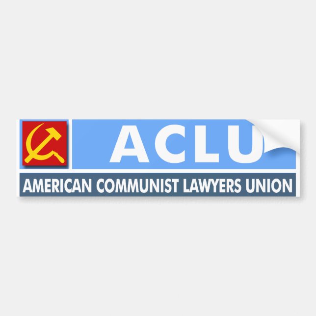 ACLU: American Communist Lawyers Union Bildekal (Framsidan)