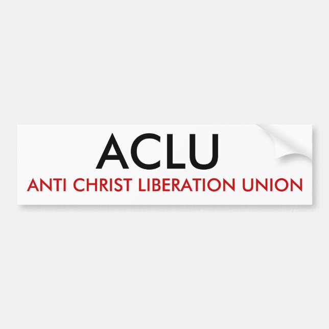 ACLU, ANTI KRISTUS FRIHETSUNIONEN BILDEKAL (Framsidan)