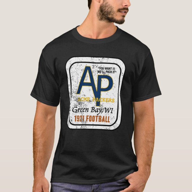 Acme Packers Distress Logotyp Defunct Football Tea T Shirt (Framsida)