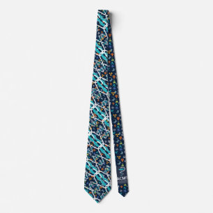 ACMT Abstrakt Tox Mönster Färg Neck Tie Slips