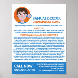 Acne Design, Dermatolog, Dermatologi Clinic Poster