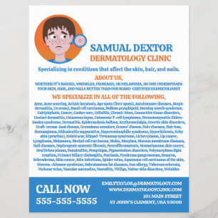 Acne Design, Dermatolog, Dermatologi Clinic Reklamblad