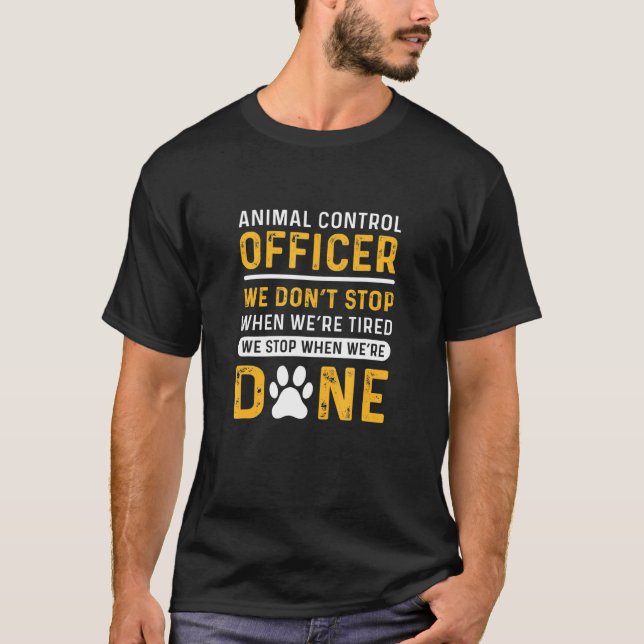 ACO. Vi slutar inte när vi är trötta. Pet-Rädding T Shirt (Framsida)