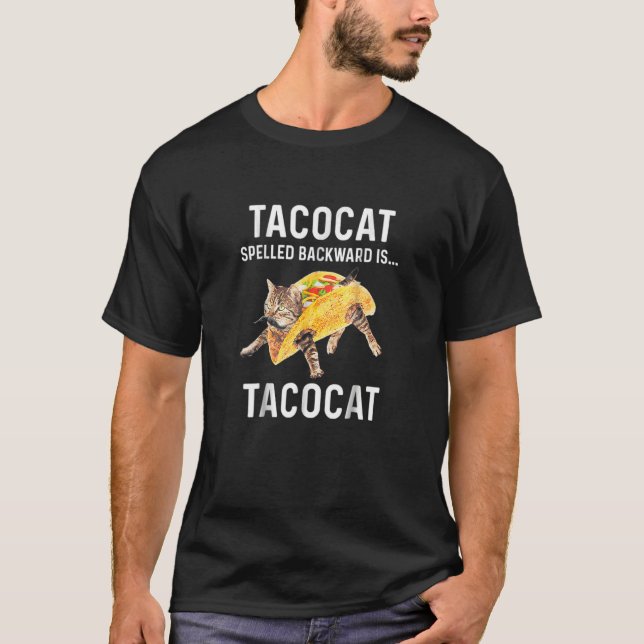 Acocat Spelled Backward Is Acocat Love Cat And Aco T Shirt (Framsida)
