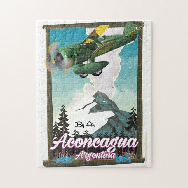 Aconcagua Argentina reseskylt Pussel (Vertikal)