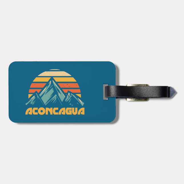 Aconcagua Retro Turquoise Bagagebricka (Baksida Vågrät)